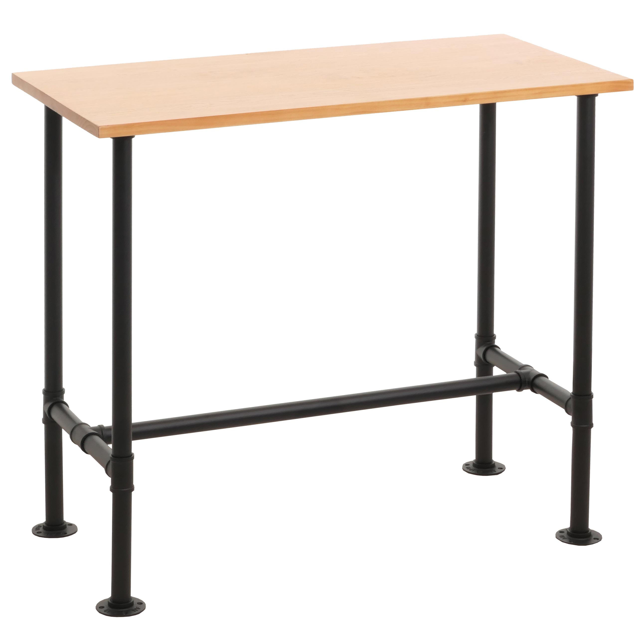 BARTISCH eckig Schwarz, Beige - Beige/Schwarz, Holz (120/108/61cm) - MCW