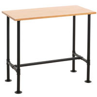 BARTISCH eckig Schwarz, Beige - Beige/Schwarz, Holz (120/108/61cm) - MCW