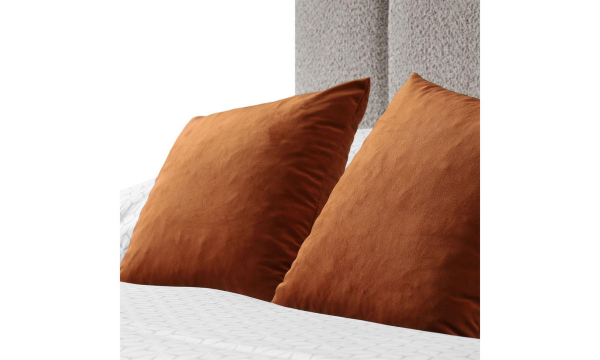 POLSTERBETT ELENA 140x200 cm Hellbraun (Anthology 6), 34 Holzlatten, Kopfteil 108 cm - Braun, Textil (140/200cm) - Lookway