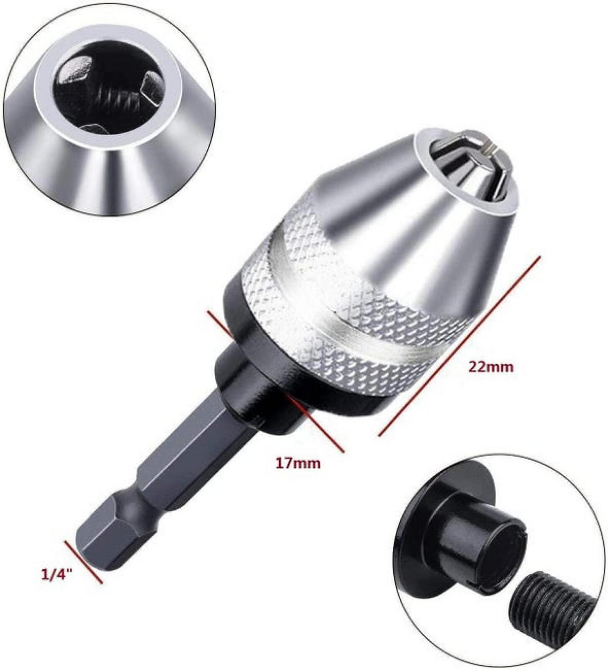 BOHRER – zweiteiliges Set, 0,3–6,5 mm und 6,35 mm (1/4 Zoll), Sechskantschaft - Schwarz, Metall (7.3/2.2/1cm) - DCA