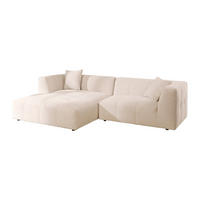 SOFA ohne Schlafmöglichkeit - 5 Personen-Sitzer - Samt, Stoff - Beige - - Beige, Textil (272/70/161cm) - Vente-Unique