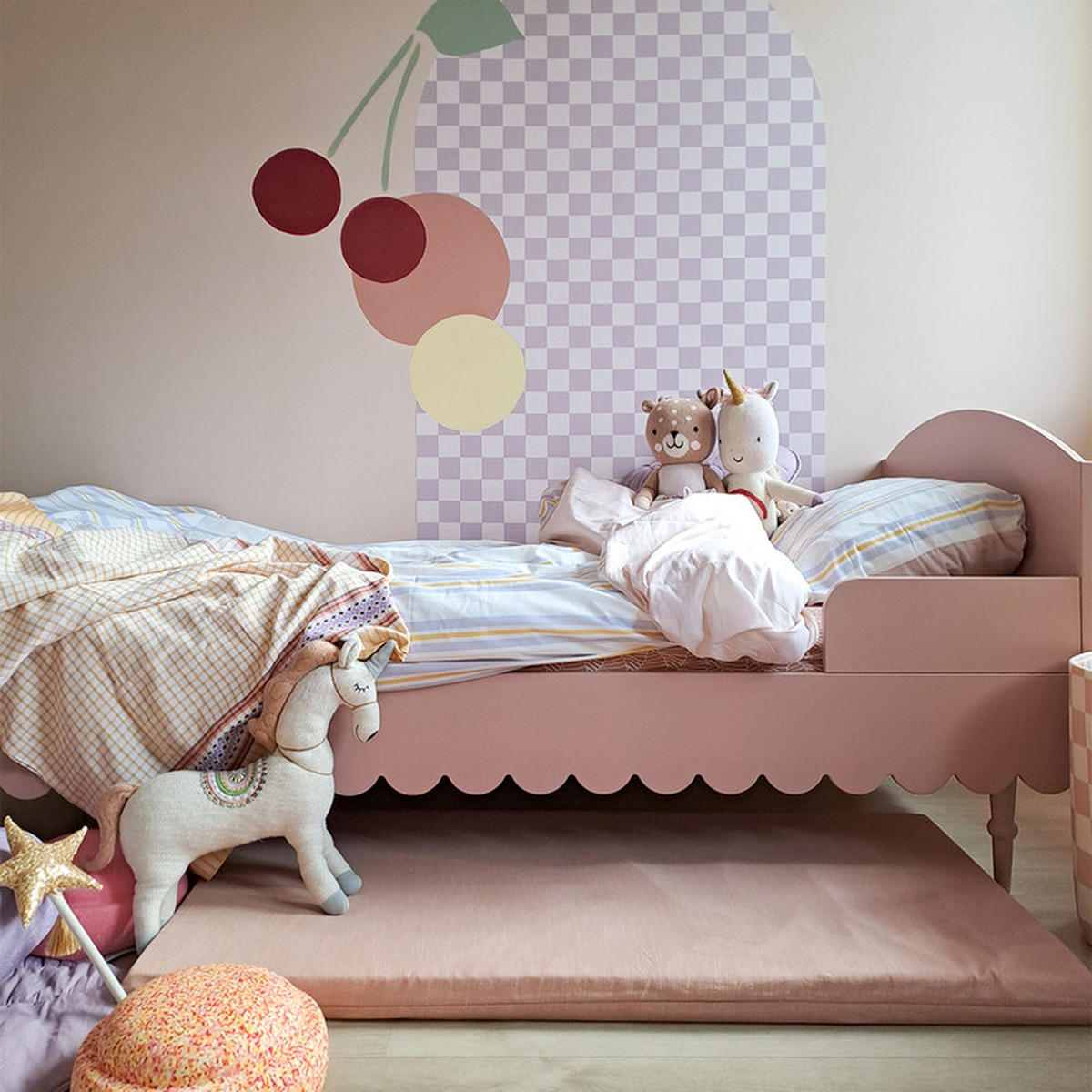 POSTEL 90/200 Babushka Rose - růžová, kompozitní dřevo (90/200cm) - Petits-meubles