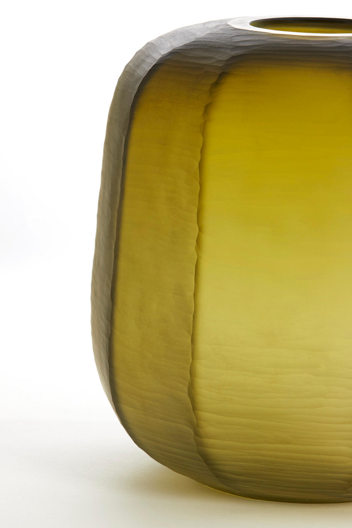 VASE Pacengo Gelb Ø33/32 cm - Gelb, Glas (33/32cm) - Light & Living