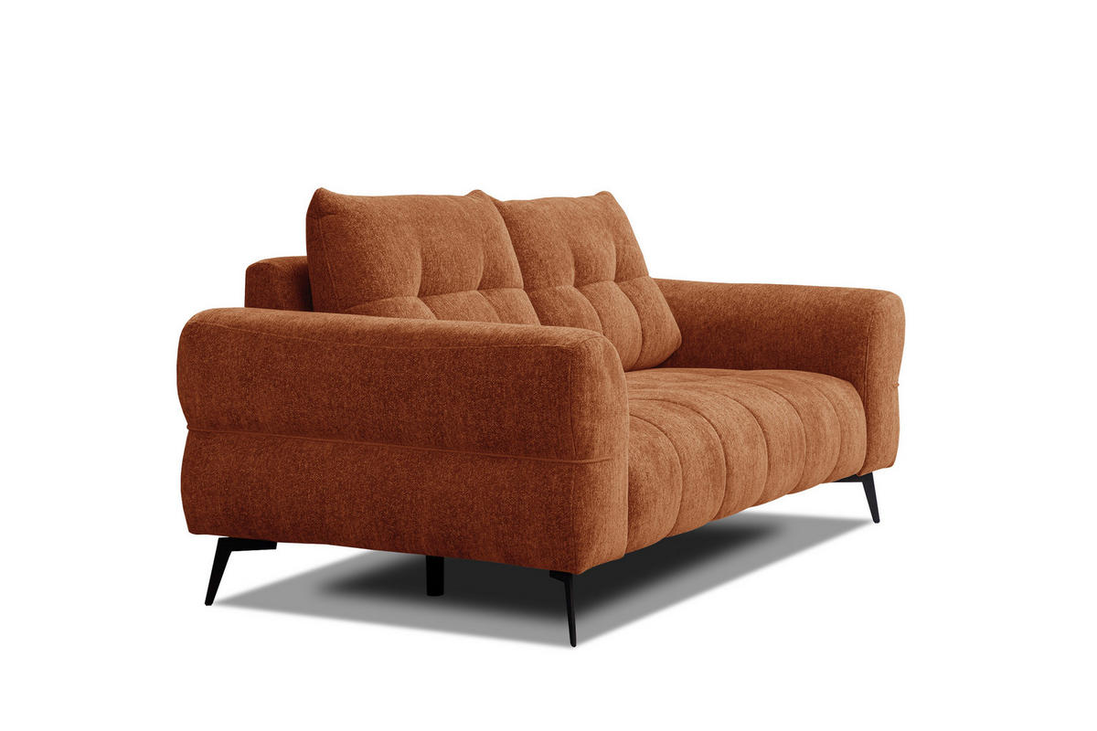 SOFA SALVINI 3-Sitzer, orange - Orange, Holz/Textil (237/88/99cm) - Courtois Laville