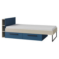 JUGENDBETT Lorin LO11 L / P - Kaschmir/Blau, Holzwerkstoff (90/200cm) - MIRJAN24