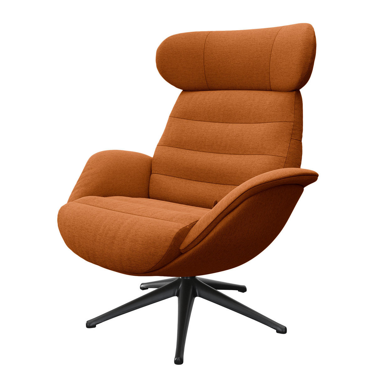 RELAXSESSEL - Rostfarben, Textil/Metall (90/107/90cm) - home24