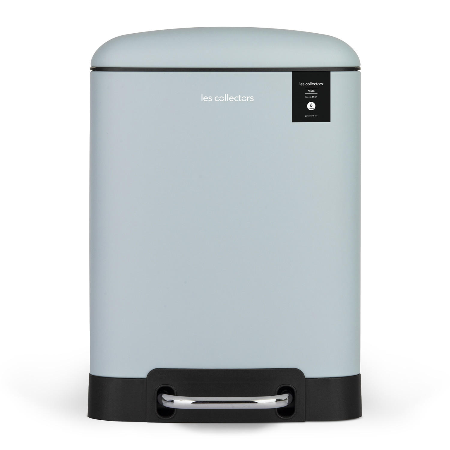 TRETMÜLLEIMER 6L - blaue Ausführung N°686 - Hellblau, Metall (22.5/32.5/22.5cm) - Les Collectors