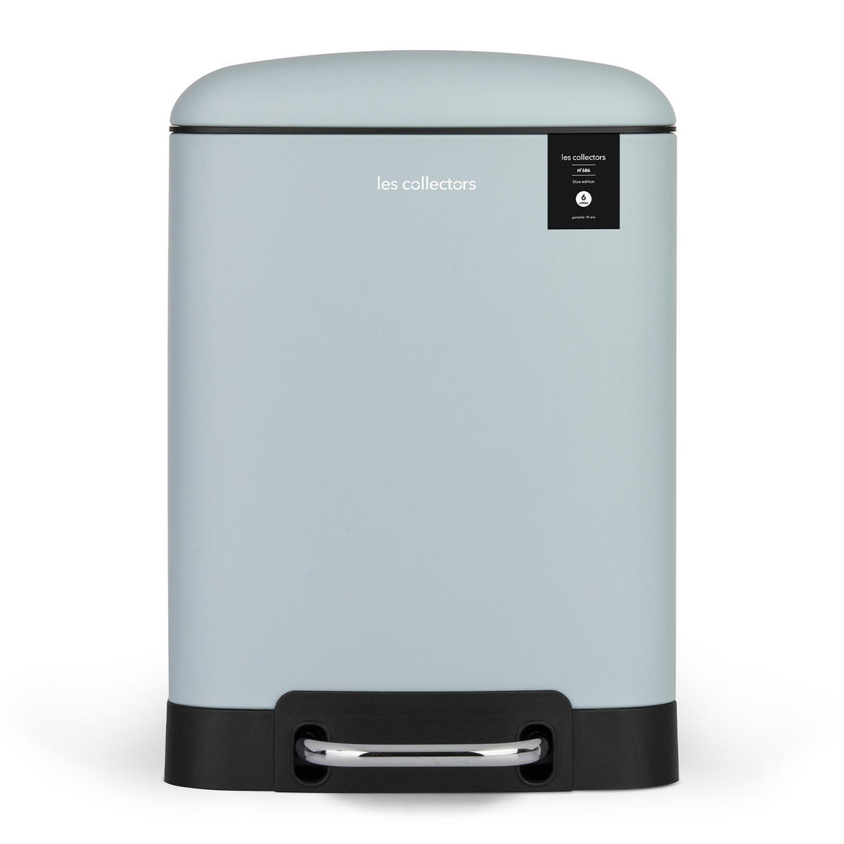 TRETMÜLLEIMER 6L - blaue Ausführung N°686 - Hellblau, Metall (22.5/32.5/22.5cm) - Les Collectors