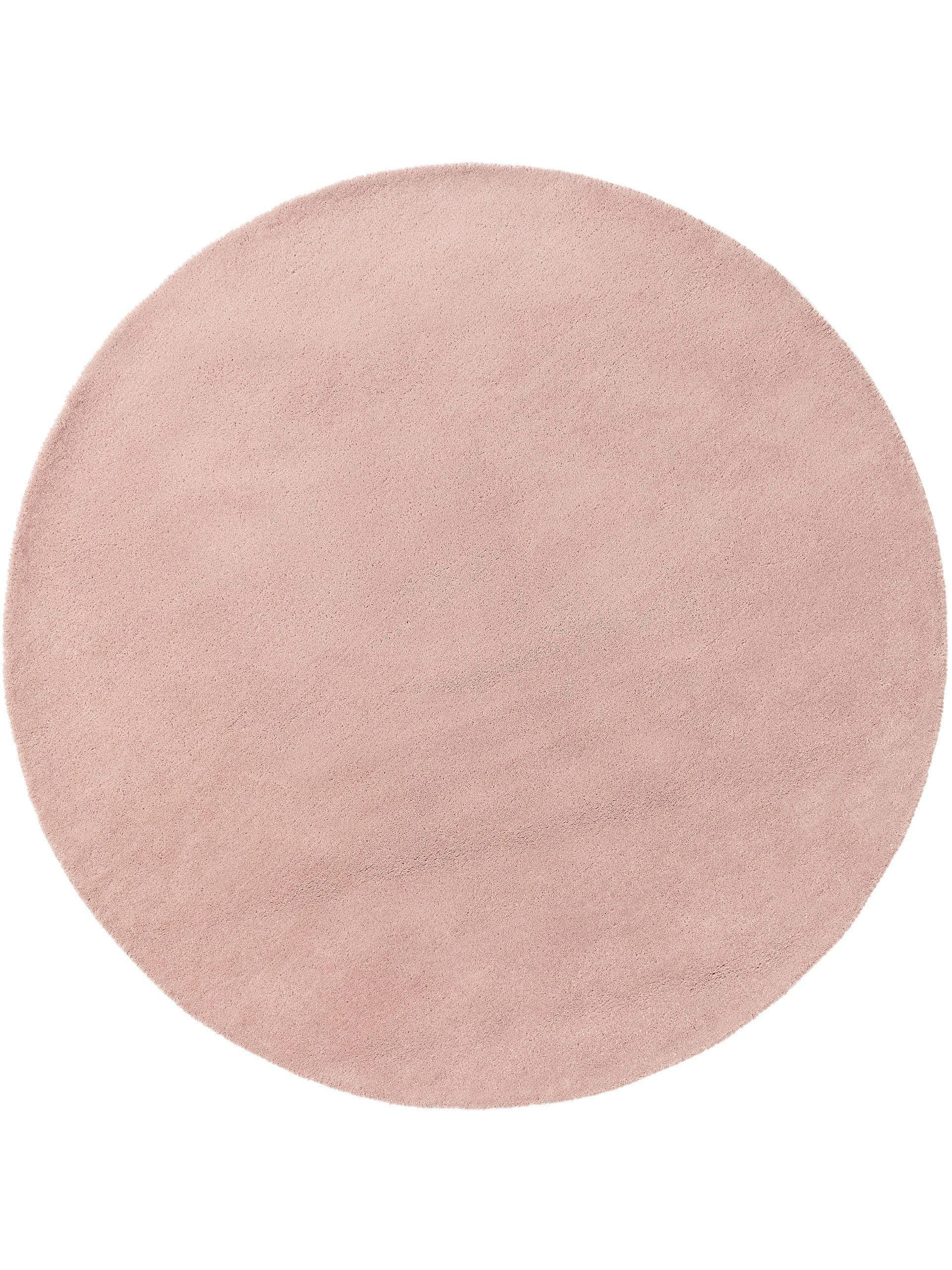 WOLLTEPPICH Bent Rosa ø 200 cm rund - Rosa, Textil (200/200cm) - benuta Nest