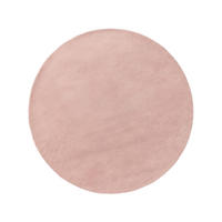 WOLLTEPPICH Bent Rosa ø 150 cm rund - Rosa, Textil (150/150cm) - benuta Nest