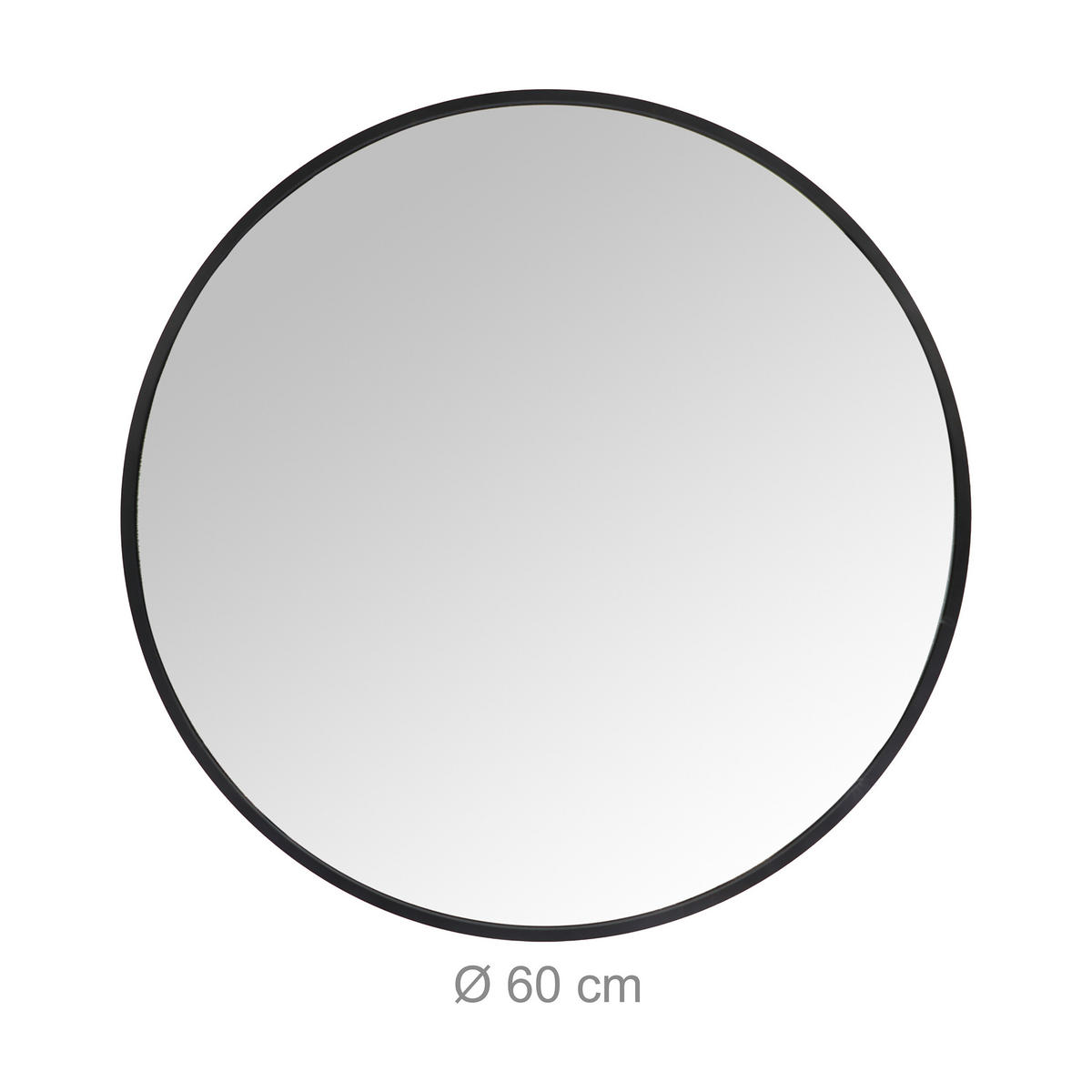 SPIEGEL - Schwarz, Glas/Metall (60/60/3cm) - Relaxdays