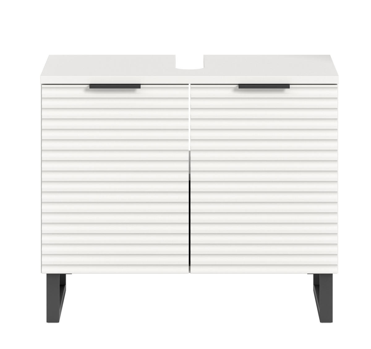 WASCHBECKENUNTERSCHRANK RIFF (B/H/T: ca. 70/59/34 cm) in Weiß/weiß - Weiß, Holzwerkstoff (70/59/34cm)