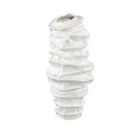 VASE Aharon Weiß 24/23/51cm - Weiß, Keramik (51cm) - PTMD Collection