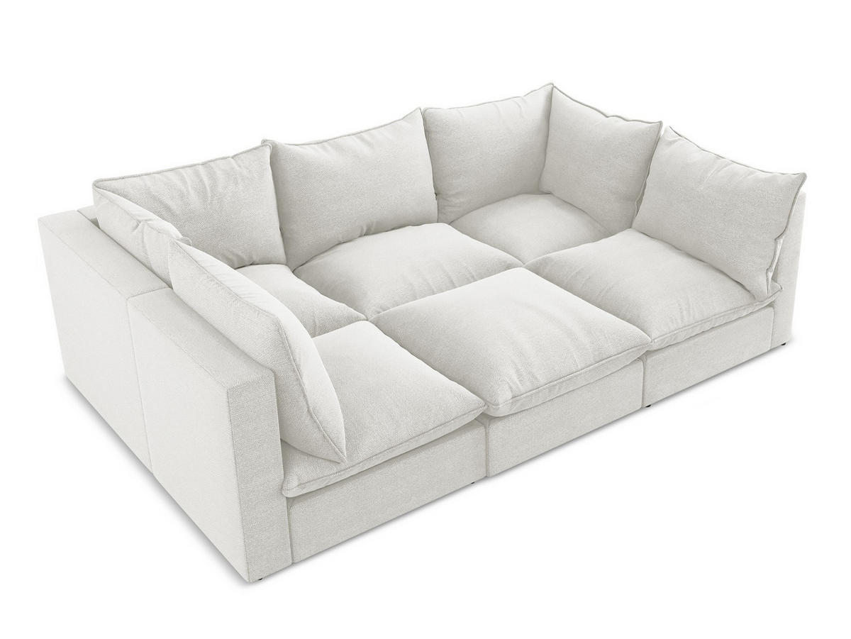 2-SITZER SOFA Strukturstoff Blau - Pastellblau/Schwarz, Holzwerkstoff/Kunststoff (180/77/90cm) - Makamii