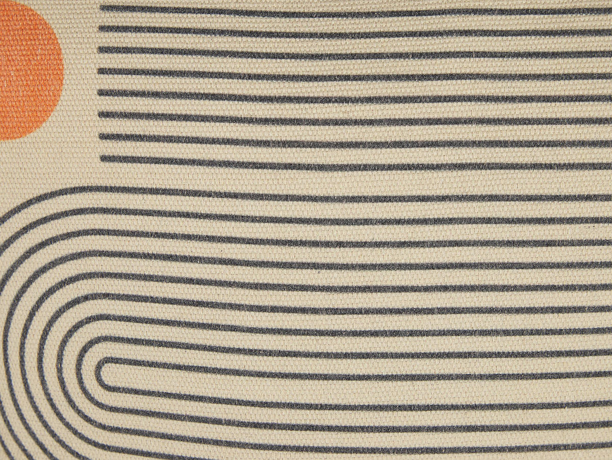 DEKOKISSEN 2er-Set Beige 45/45 cm Calibrachoa - Beige, Textil (45/45cm) - Beliani