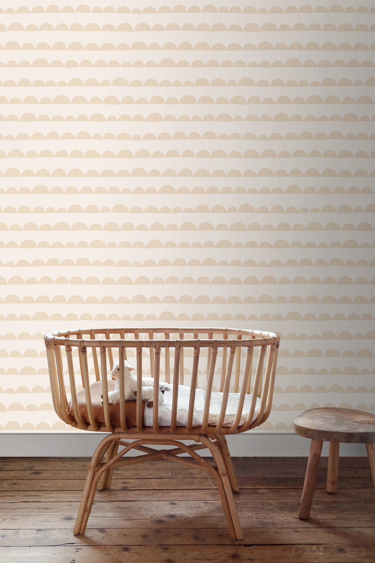 TAPETE grafisches Motiv 50 x 900 cm - Beige, Papier (50/0.1cm) - ESTAhome