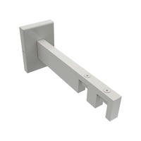 TRÄGER FÜR INNENLAUFSTANGEN 14x35 mm, Smartline 2-läufig lang, Weiß - Weiß, Metall (14.5/6.5/4.5cm) - INTERDECO