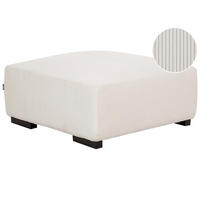 OTTOMANE Cord Cremeweiß Lungo - Creme, Textil (80/35/80cm) - Beliani