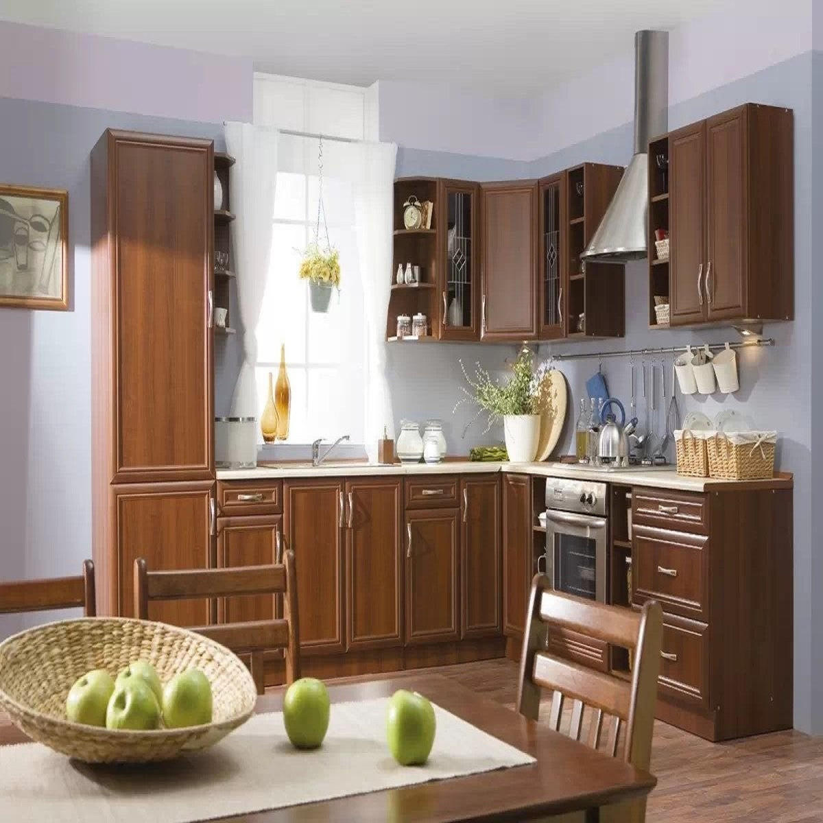 ECKKÜCHE 310 cm - Sycylia K11-M310 - in Milano/Walnuss - Walnussfarben/Braun, Holz/Holzwerkstoff (310/212/250cm)