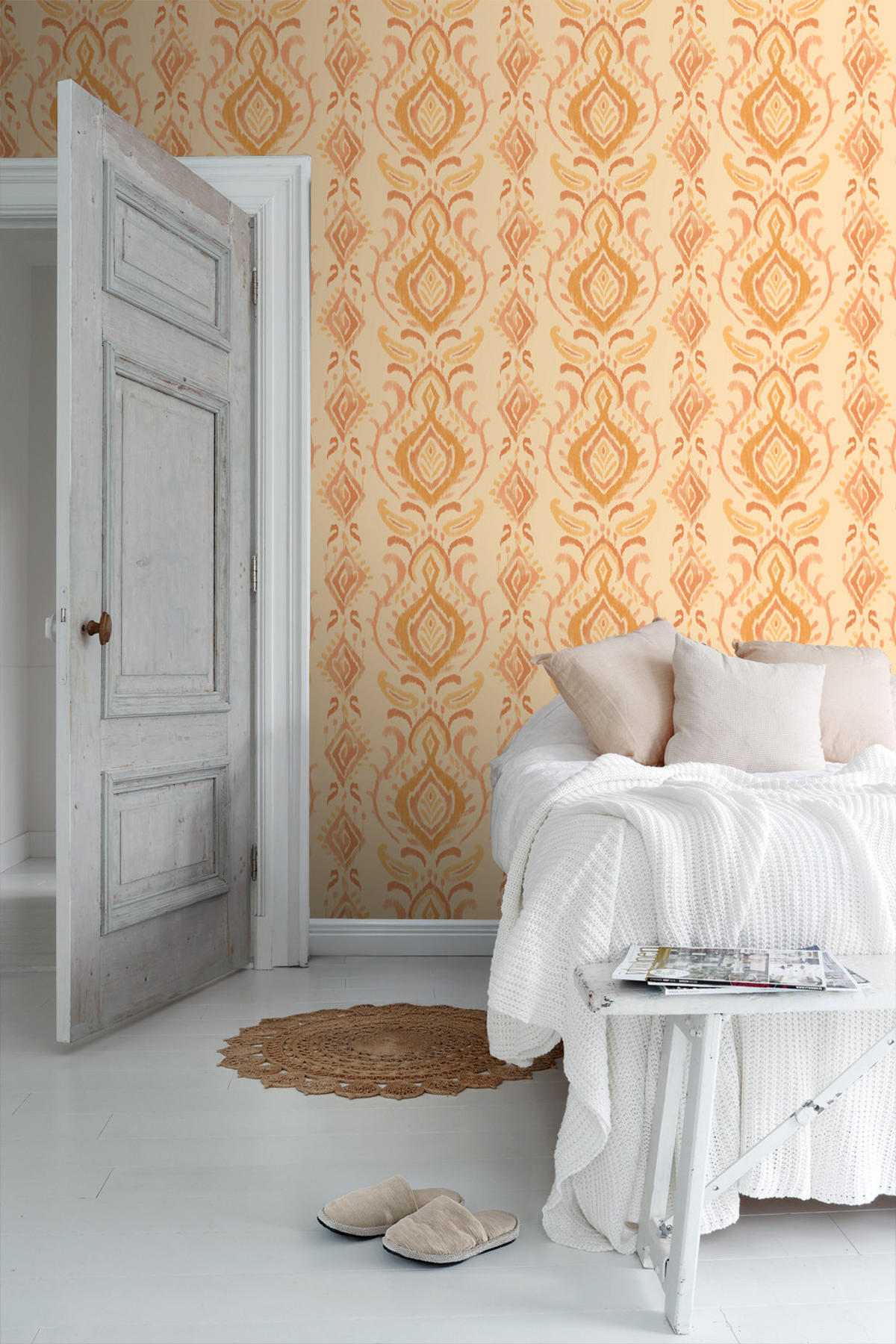 TAPETE Ornamente 50 x 900 cm - Gelb, Papier (50/900cm) - ESTAhome
