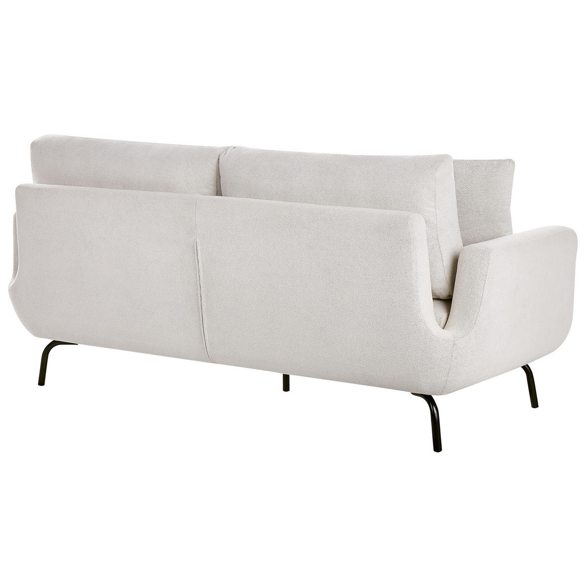 POHOVKA 3-místná Látka Krémově bílá Vesala - krémová, textil (185/71/77cm) - Beliani