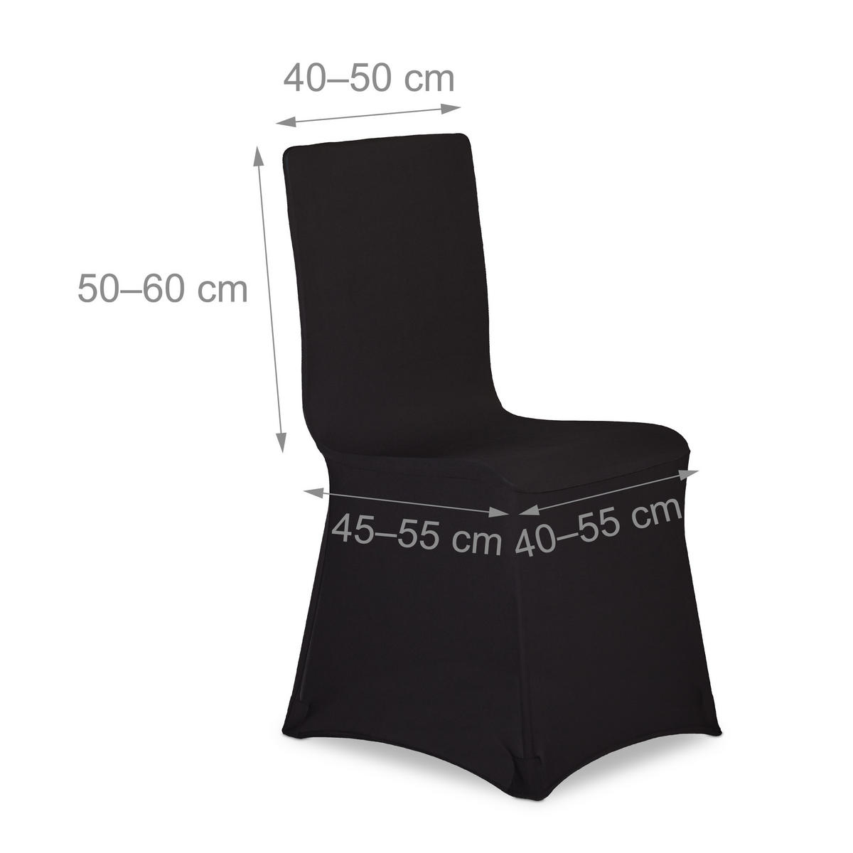 4XSTUHLHUSSEN - Schwarz, Kunststoff/Textil (60/57cm) - Relaxdays