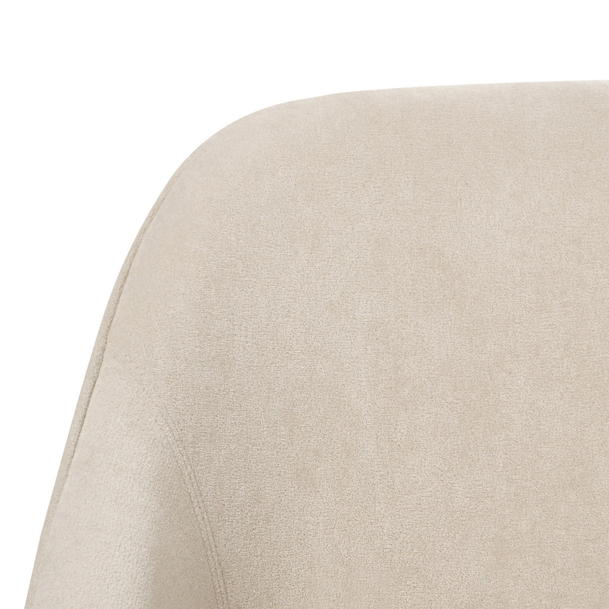 SCHREIBTISCHSTUHL Samtstoff Hellbeige Bardsdale - Beige, Textil (54/77/54cm) - Beliani
