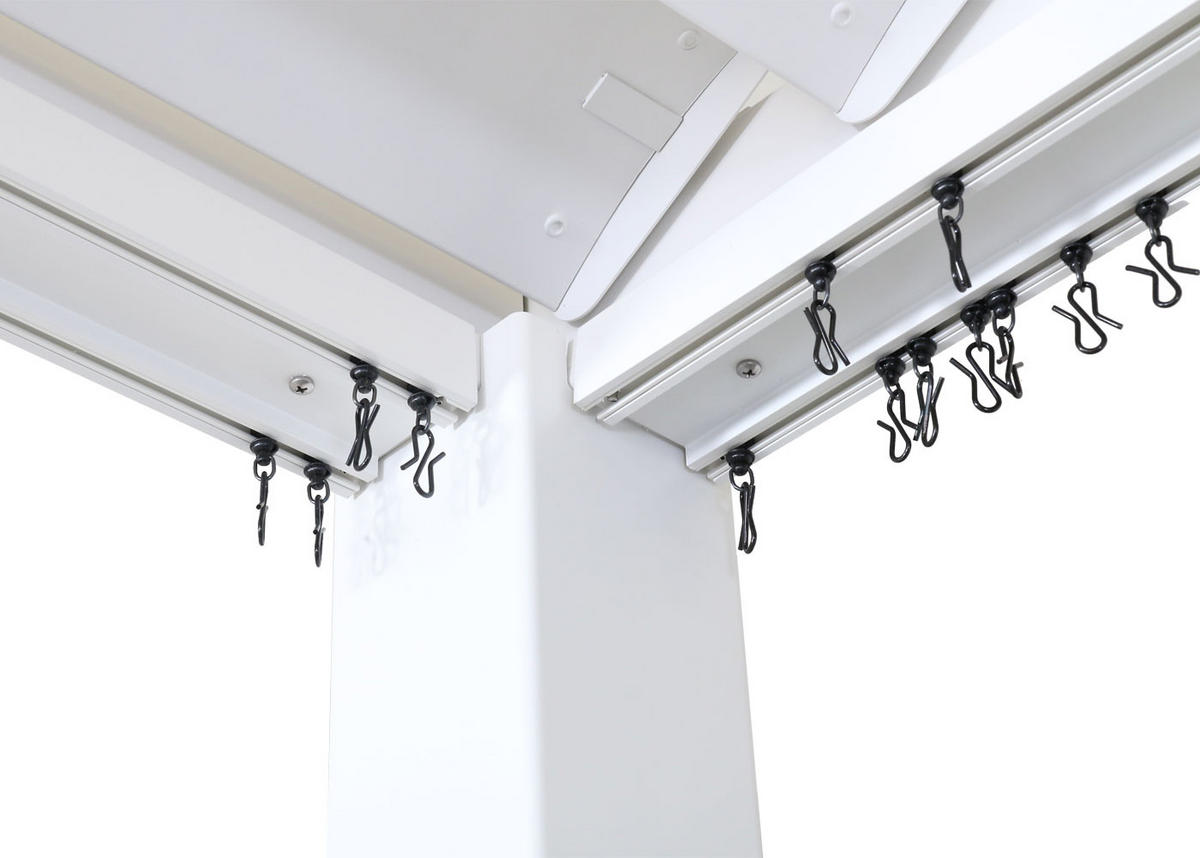 SEITENWAND FÜR PERGOLA Weiß - Weiß, Textil (340/234/1cm) - MCW