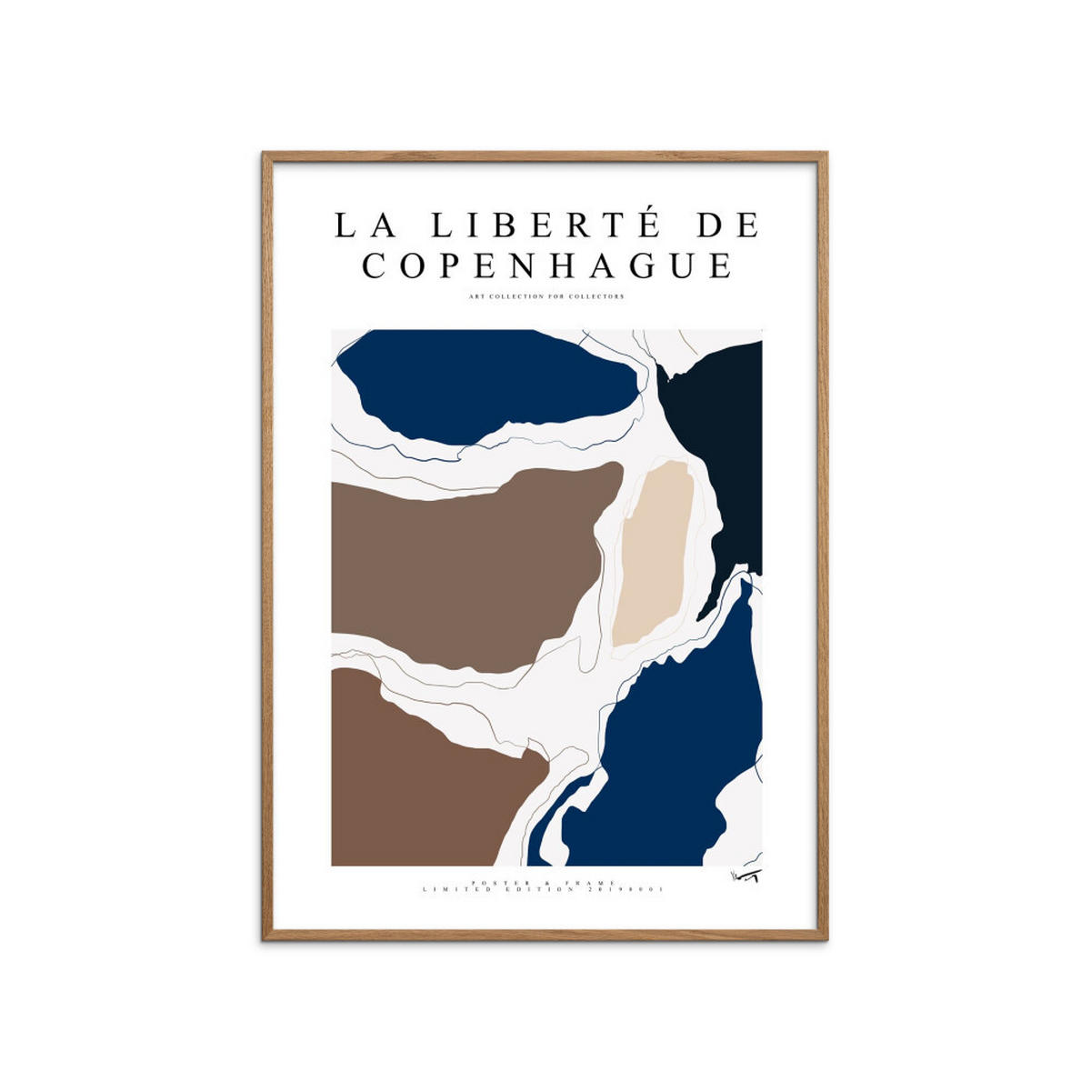POSTER mit Rahmen Poster & Frame - Collection - La Liberté De Copenhague - 2019 002 - Eichefarben/Multicolor, Holz/Papier (50/70cm) - Poster&Frame