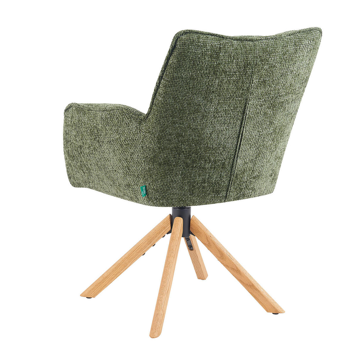 DREHSTUHL Mika-Ida - Honigeiche/Grün, Eichenholz/Holz (59/84/66cm) - DUBI Möbel