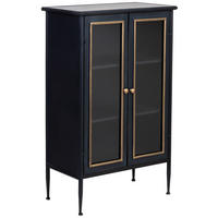VITRINE 61x35x100h cm - Schwarz, Holz (61/100/35cm) - Wanderlust