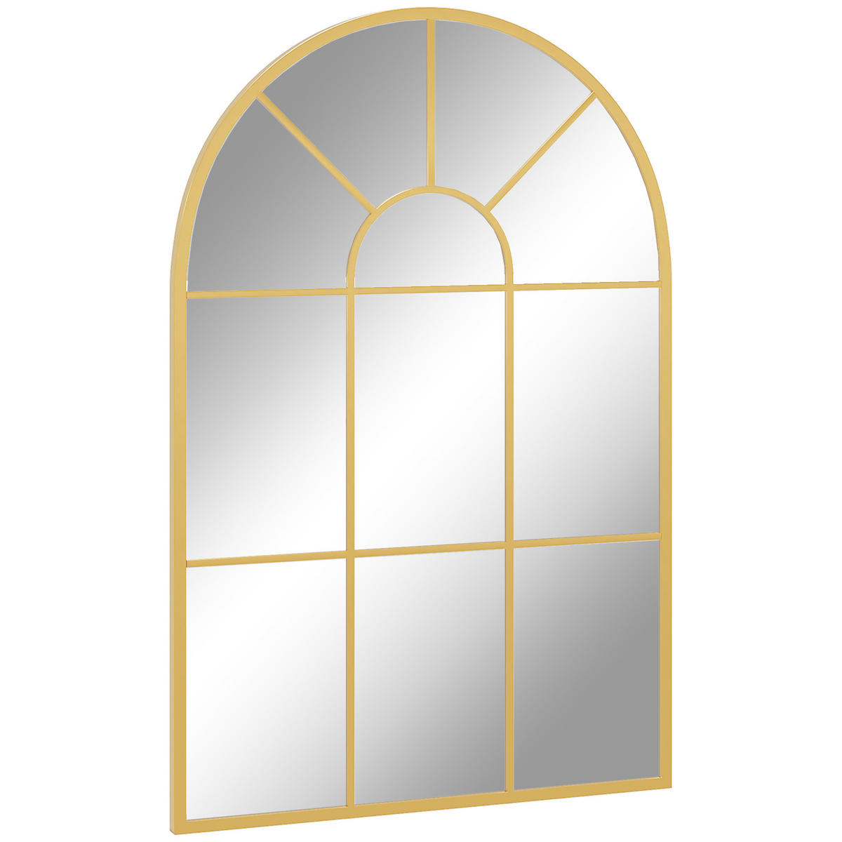 WANDSPIEGEL DE-08885 Fenster-Design, 91/60 cm Gold - Goldfarben, Metall (91/60/2cm) - ComfortXL