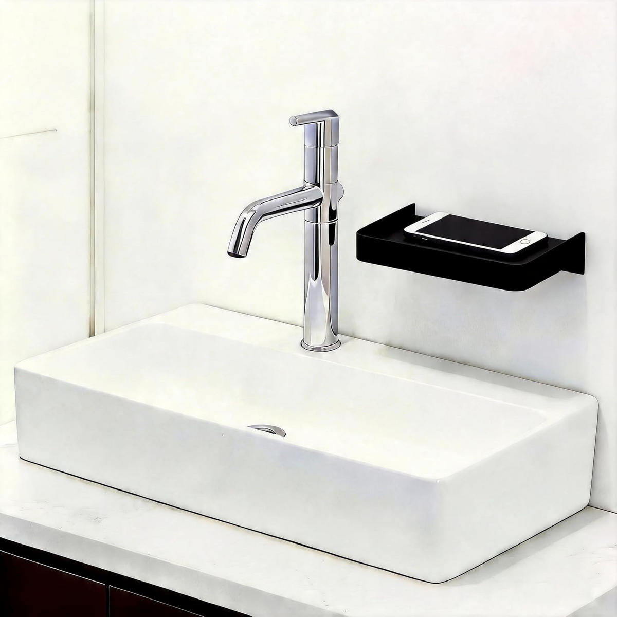 BADEWANNENABLAGE – 18 x 9,5 x 5,5 cm – Grau - Grau, Metall (19/6/11cm)