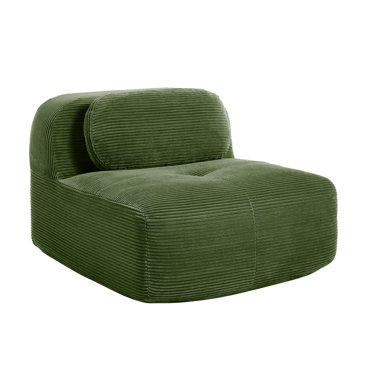 1-SITZER SOFA in Premium Cord - Grün, Textil (90/75/103cm) - Urban Meuble