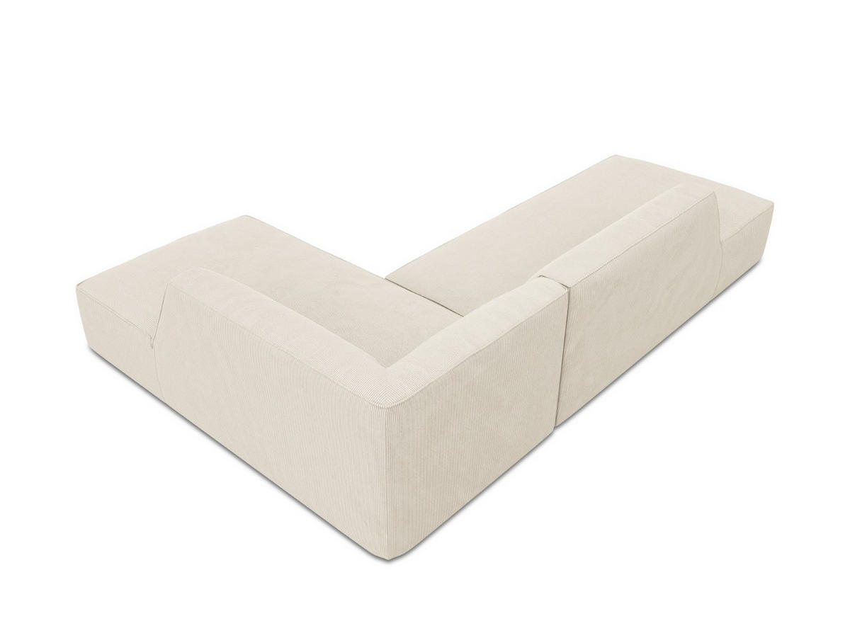 ECKSOFA rechts Ruby aus Cord leichtes beige 4 Sitzplätze - Beige, Textil (180/273cm) - Micadoni