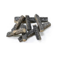 DEKOHOLZSCHEIT Grau aus Keramik für Kamine und Öfen - Grau, Keramik (6/3/3cm) - Purline