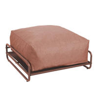 GARTENHOCKER mit Gestell, terrakottafarbenem - Braun, Textil (97/42/97cm) - Oviala