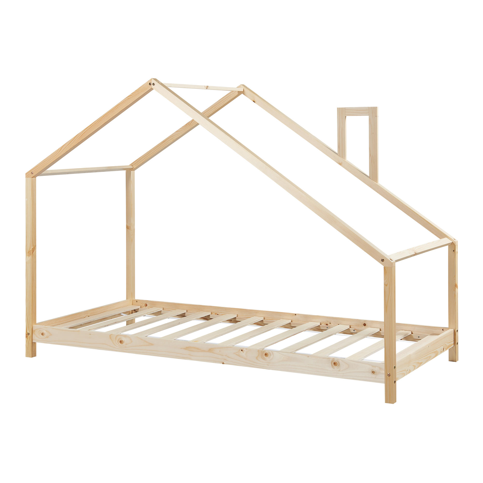 KINDERBETT Siuntio - Naturfarben, Holz (90/200cm) - [en.casa]