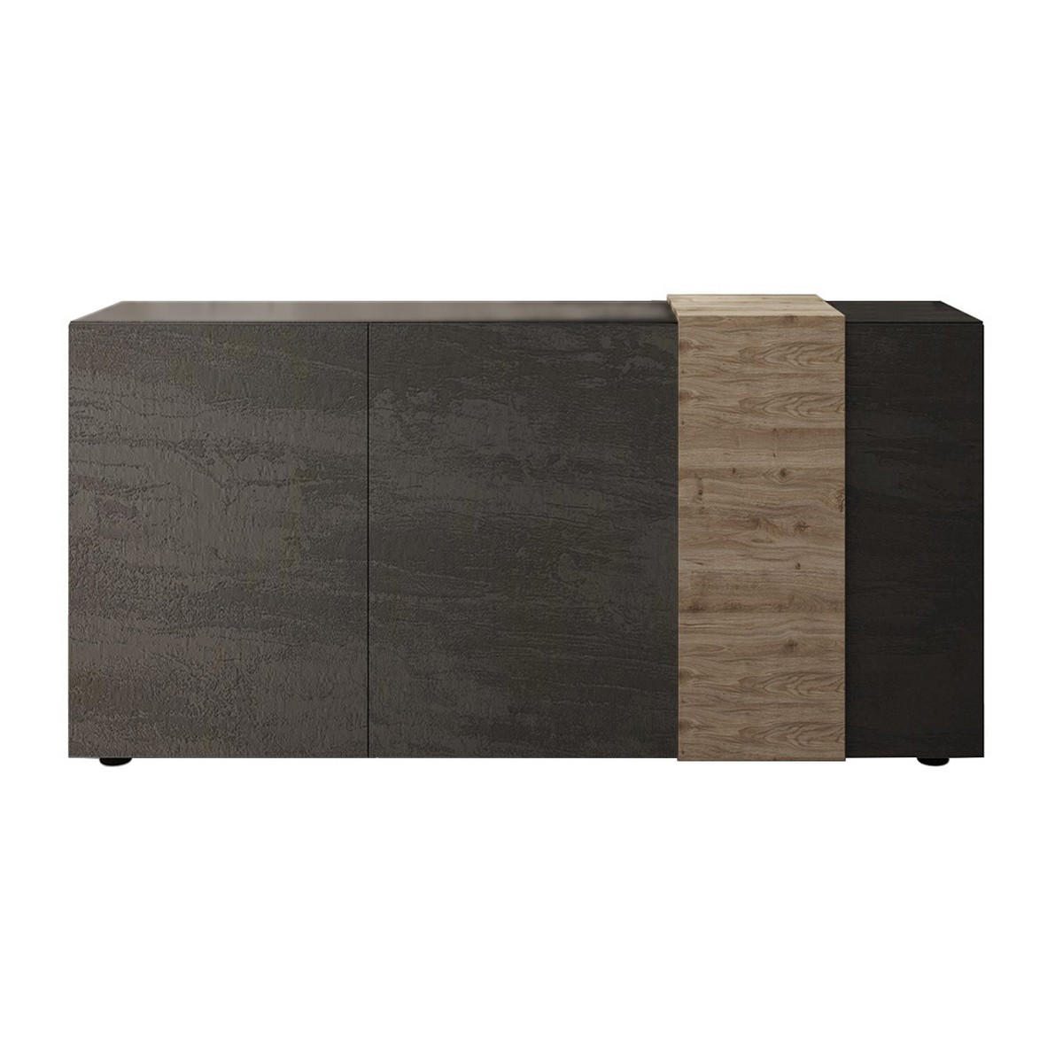 SIDEBOARD 3 Türen Pluton - L181 cm - Apfelbaumfarben, Holzwerkstoff (44/84/181cm) - Calicosy