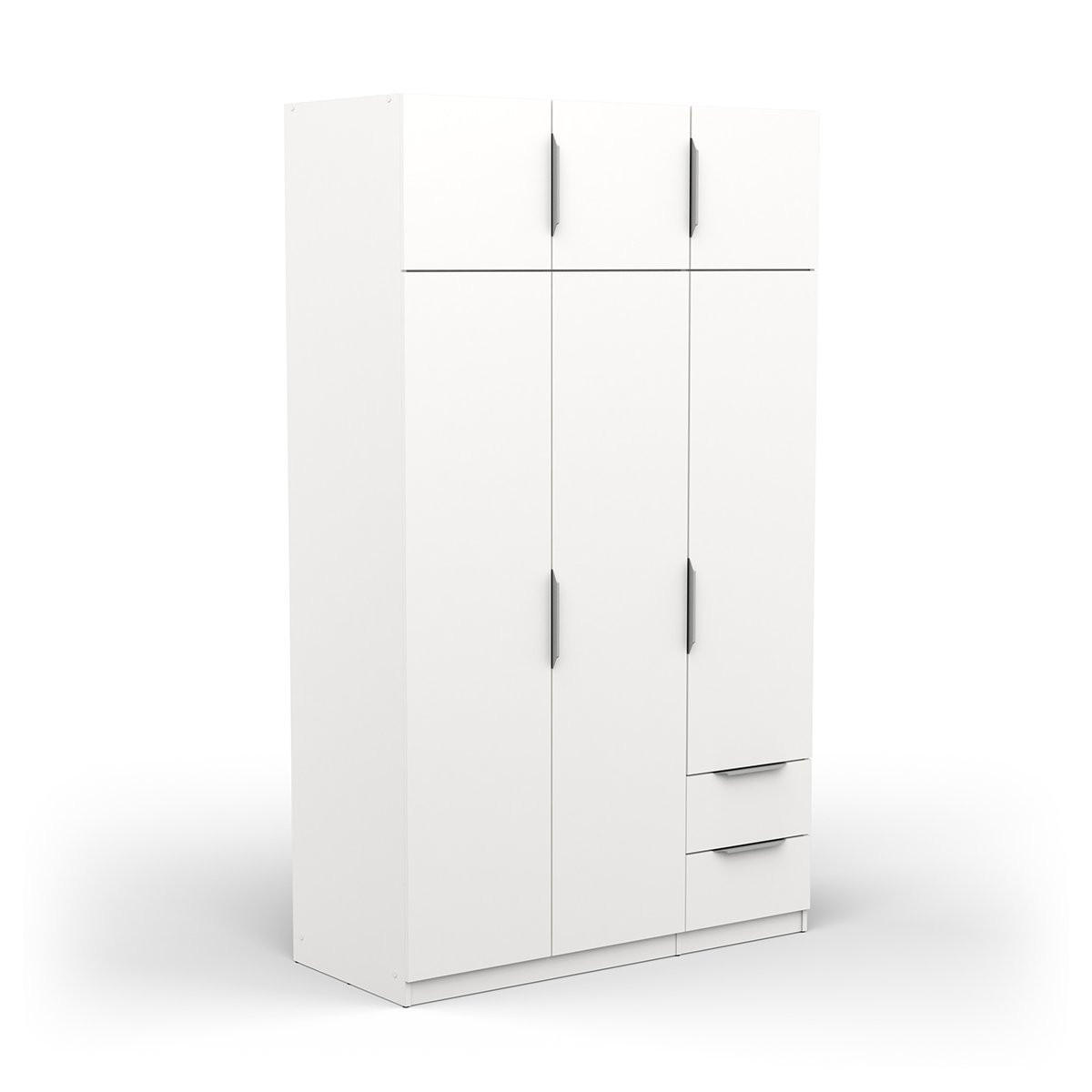 SCHRANK, 6 Türen - GHOST - Weiß - 119,4 x 51,1 x 203 cm - Weiß, Holz (51.1/203/119.4cm) - Demeyere