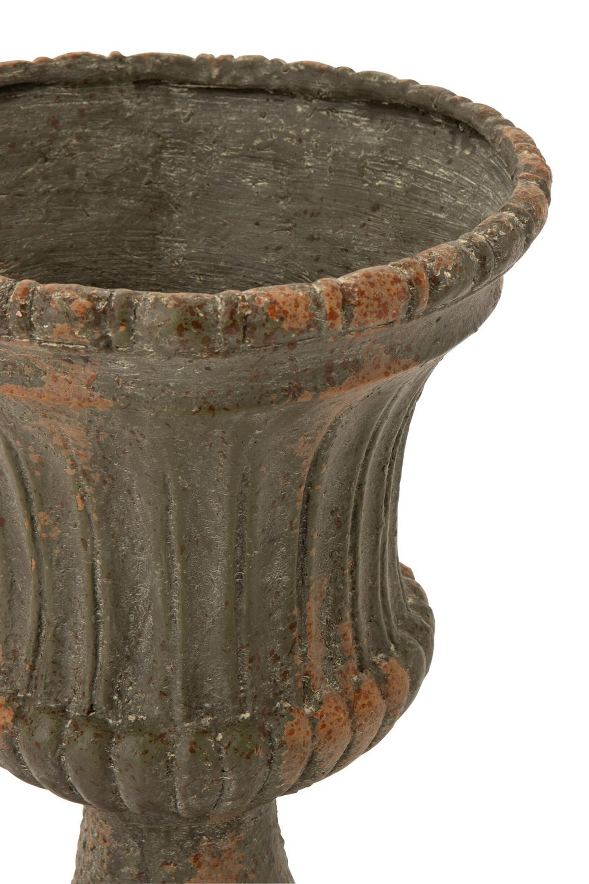 BLUMENTOPF ANTIK AUßEN Grün - Grün, Glas/Naturmaterialien (40/56cm) - J-Line