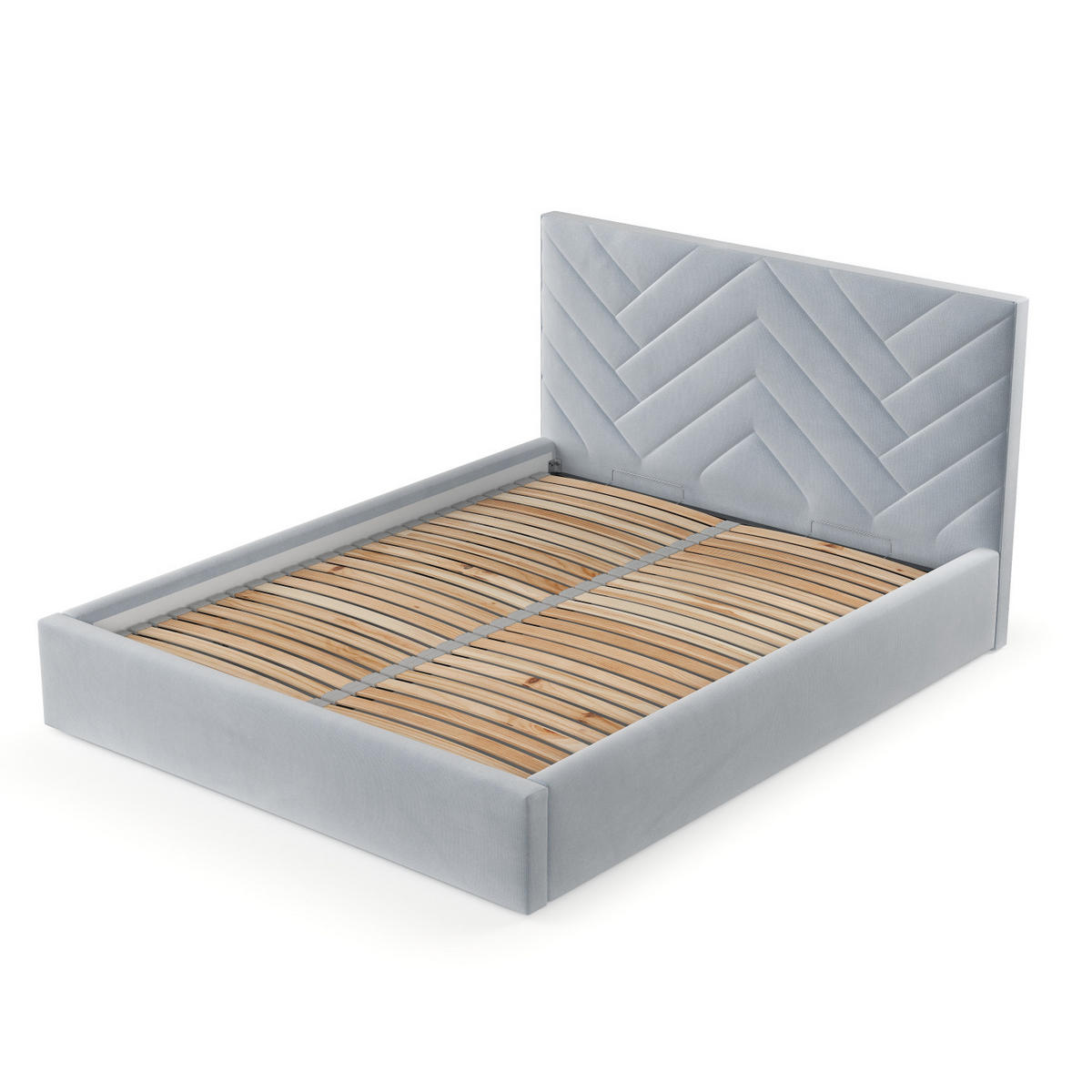 POLSTERBETT Arco 140/200 cm Hellgrau im Paros Stoff - Hellgrau/Schwarz, Holz/Holzwerkstoff (140/200cm) - AltaBeds