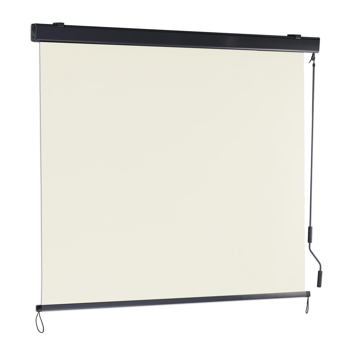 SENKRECHTMARKISE - Beige, Textil/Metall (160/250/10cm) - Relaxdays