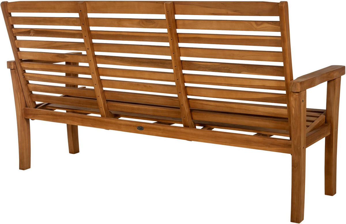 TEAKBANK Peter Liegefunktion 200x78x111cm Teakholz Teak Gartenbank - Teakfarben, Holz (200/111/78cm) - DELUKE