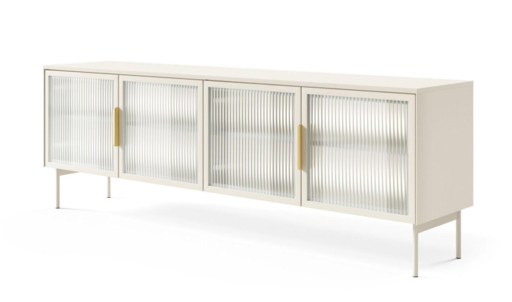 TV-SCHRANK Kaschmir LUMIN 4D LED Mit Metallgestell - Kaschmir/Beige, Holzwerkstoff (181.3/61.3/39.3cm) - Sepro Meble