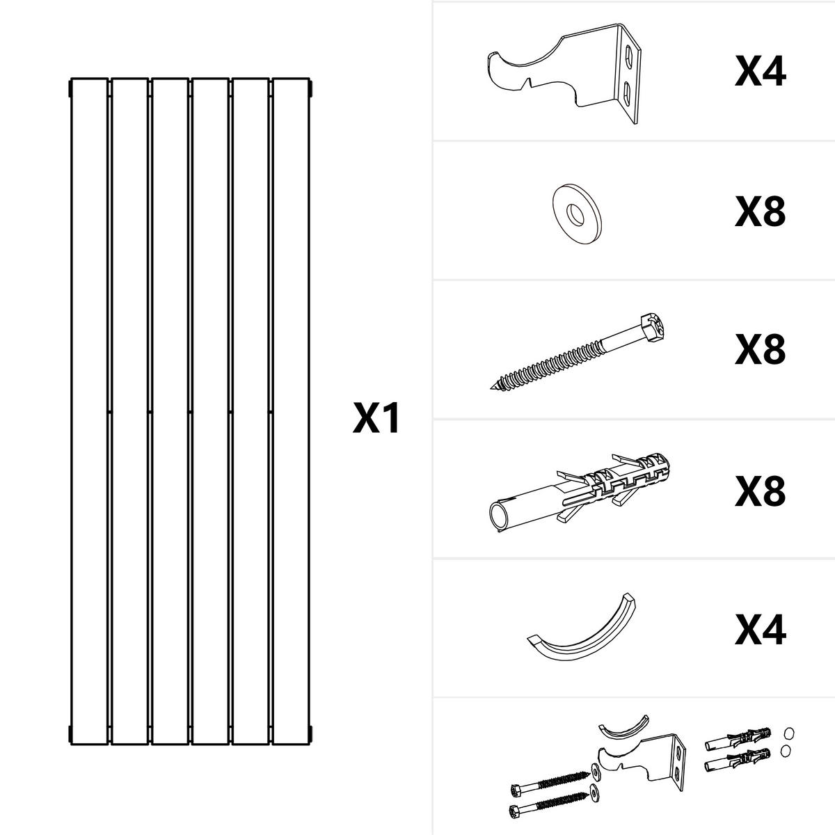 HEIZKÖRPER Flachheizkörper Anthrazit 60/30/6,3 cm - Anthrazit, Metall (30/60/6.3cm) - EMKE