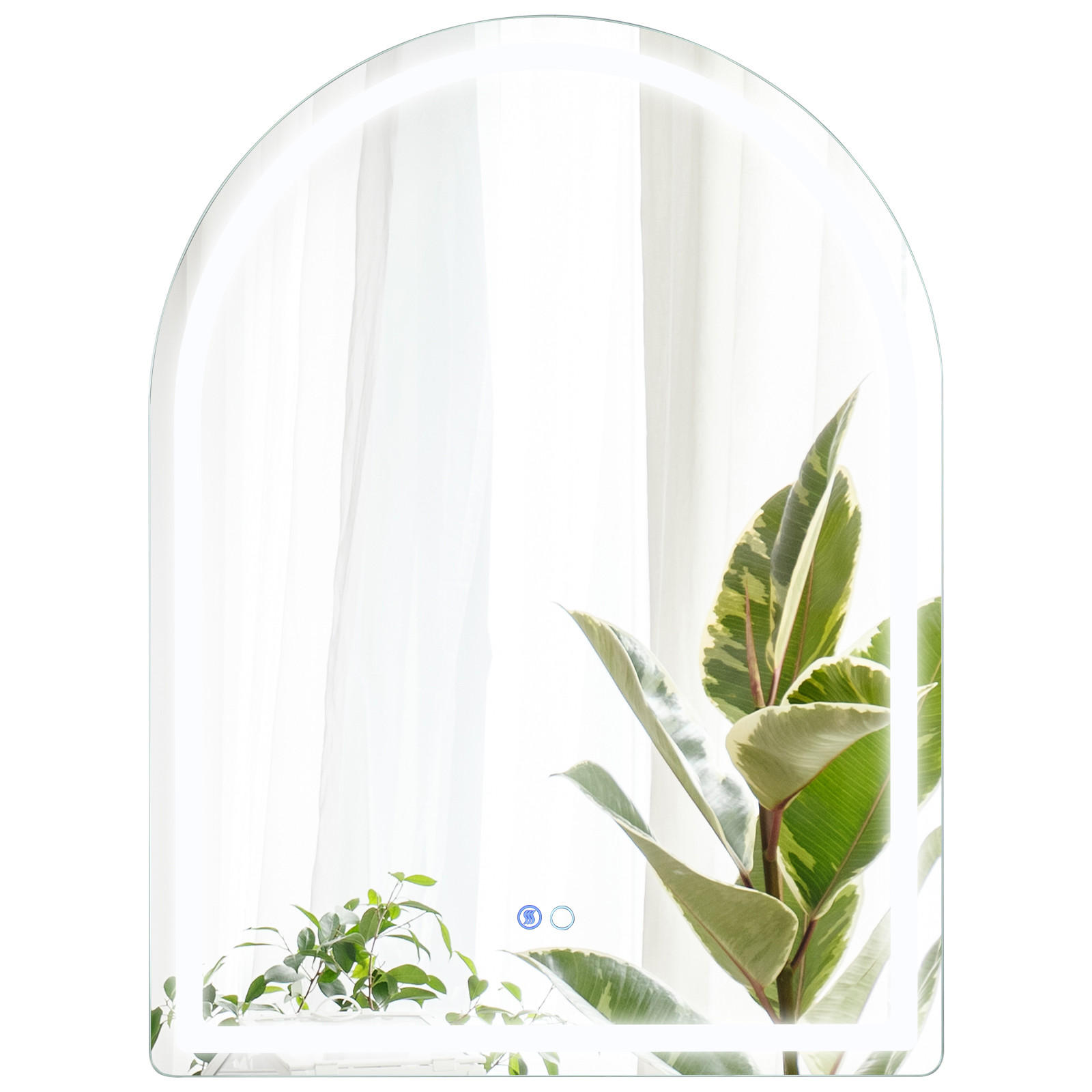 BADEZIMMERSPIEGEL Silber - Silberfarben, Glas (60/3/80cm) - COSTWAY