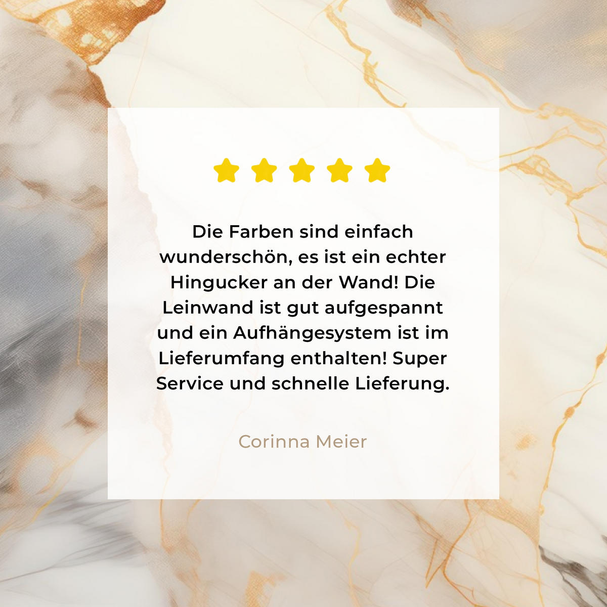 LEINWANDBILD Marmor - Grau - Gold 90x90 cm - Weiß, Textil (90/90cm) - MuchoWow
