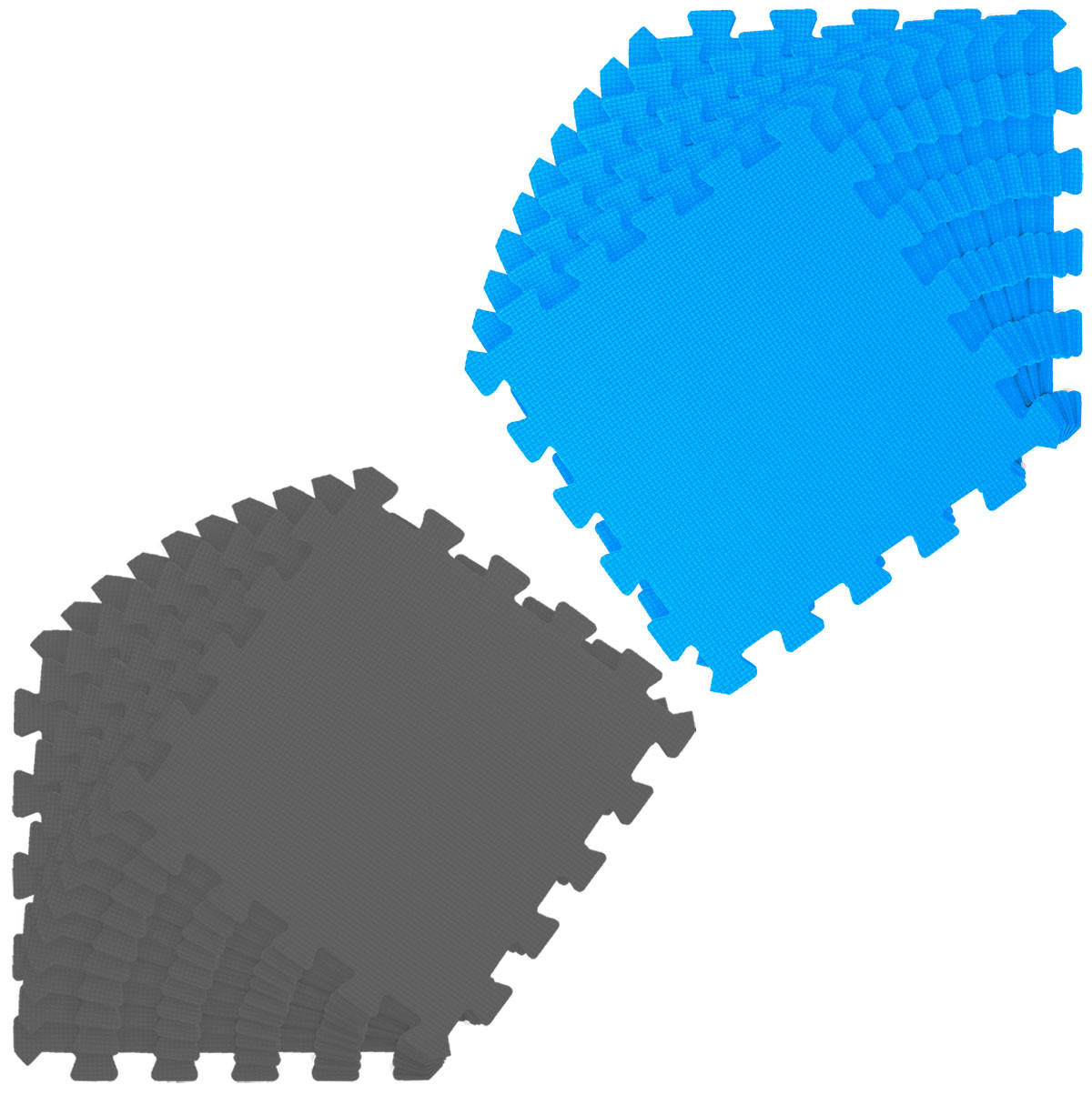 SPIELMATTE ab Null - 180/90/1 cm Puzzlematte Grau - Multicolor, Kunststoff (30/30cm) - Littletom