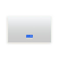 BADEZIMMERSPIEGEL mit LED, Rechteck 60 x 100 cm, Anti-Beschlag, Temperaturanzeige und 3 Anpassbare Helligkeit - Transparent, Glas (100/4/60cm)